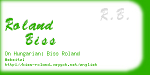 roland biss business card
